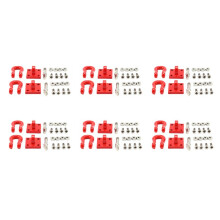 12 Unids Delantero Trasero de Parachoques Trasero de Rescate Remolque Gancho Y Montaje Conjunto para Wpl Rc Coche Camión Peso Ligero Fresco Y