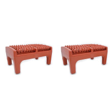2X Foot Massager Foot Acupuncture Point Massage Cushion Plastic Wooden Roller Foot Massager A Foot Stool