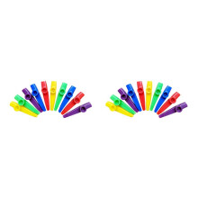 Strumenti Musicali Kazoos Nel Plastica con Diaframmi Un Flauto Kazoo per Regali, Premi E Bomboniere 5 Colori (20 Pezzi)