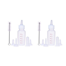 2X Kits de Mamadeiras para Animais de Estimação Mamadeiras de Mamilo para Gatos Recém-Nascidos, Filhotes, Coelhos, Pequenos Animais