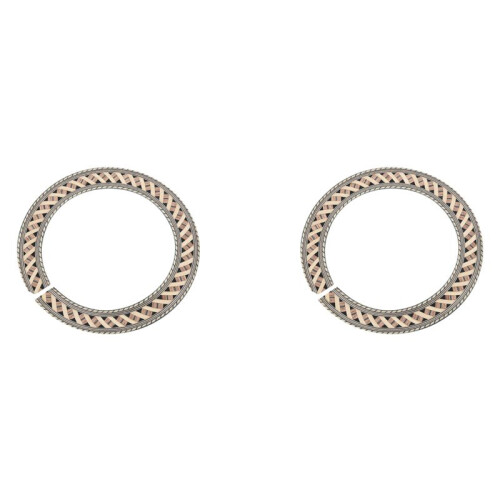 2X Guitarra Clássica com Incrustação de Madeira Roseta Interior Diâmetro 93 mm