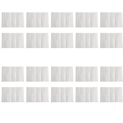 20X Wardrobe Cupboard Self-Adhesive Screw Covers Caps Stickers 54 in 1 White