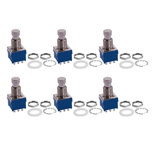 6X Guitar Effects 3PDT 9-Pin Latching Stomp Pedal Footswitch Foot