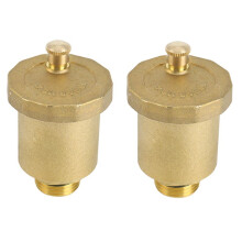 2X Brass Automatic Air Vent Valve 1/2 Inch Male Thread for Solar Water Heater Pressure Relief Valve Tools Air Vent Valve