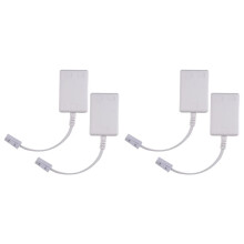 Plugue BT para ADSL RJ11 Banda Larga Microfiltro Divisor 4 Pack, BT Macho para BT e RJ11 Fêmea para Modem Fixo