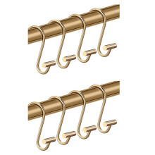 24X Dusche Vorhang Haken Ringe, Dekorative Dusche Vorhang Ringe Aus Messing für Badezimmer Dusche Stange, Dusche Haken Aufhänger T-Förmig