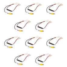 10X 4 Pin Car Reverse Camera Retention Wiring Harness Cable Plug Adapter Connector Fit for