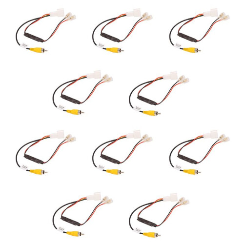 10X 4 Pin Car Reverse Camera Retention Wiring Harness Cable Plug Adapter Connector Fit for
