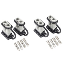 4X 50A 1/0 AWG Connecteur de Prise de Faisceau de Connexion de Batterie Prise de Treuil Déconnexion Rapide pour Chariot élévateur de Remorque de