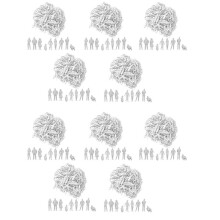 1:50 Chiffres Blancs Modèle Architectural ÉChelle Humaine HO Modèle En Plastique Peuples, 20 Pièces