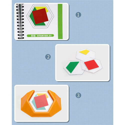 2X Preschool Color Code Games Logic Jigsaws for Kids Figure Cognition Spatial Thinking Educational Toy Learning(A) 1