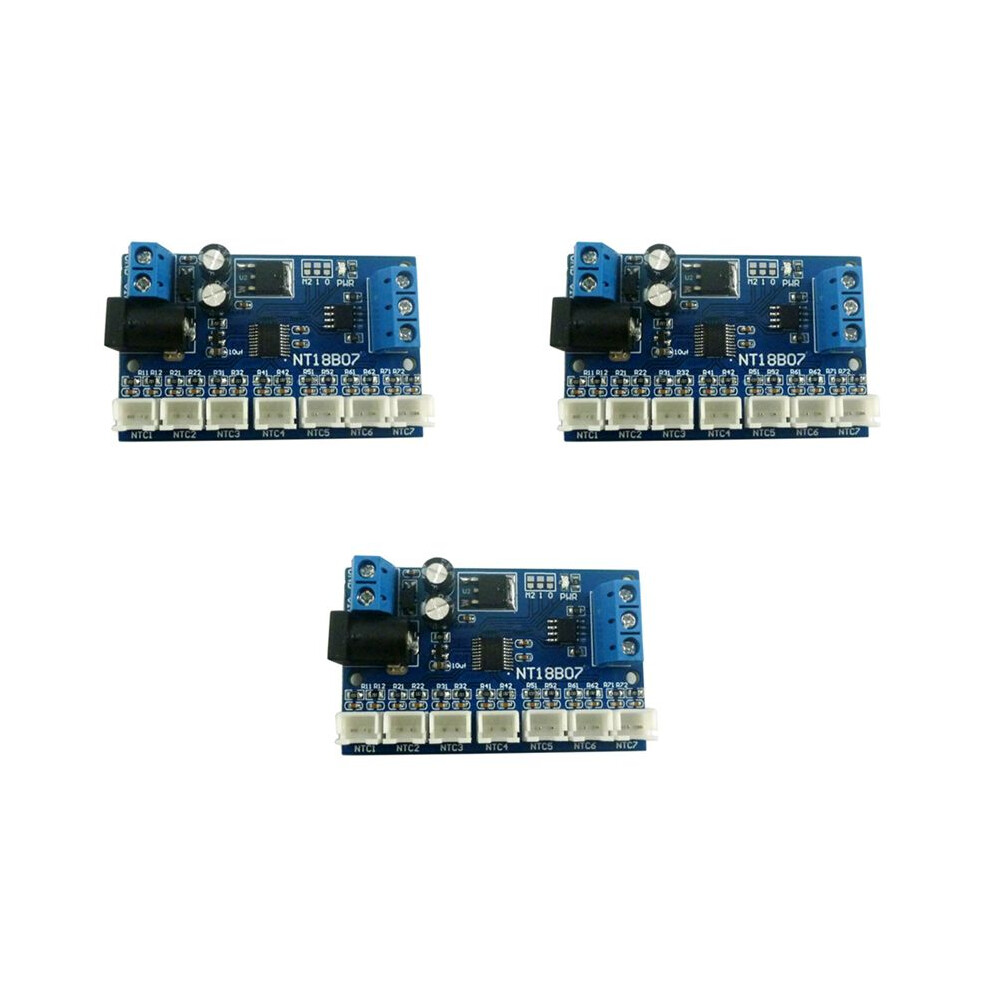 Torribaly 3X 7 Channel Rs485 Ntc Temperature Sensor Measurement Modbus Rtu Paperless Recorder Plc Nt18b07