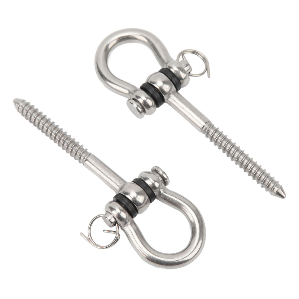 Stainless Steel Swing Bracket For Overhead Hanging, Rustproof Waterproof Anti-Corrosion 180 Degree Hanger With Carabiner, Heavy Duty Screw Eye Hooks 9048212519119