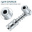 2X Grease Nozzle Adapter Grease Gun- Accessory 90 Degree Grease Coupler Adapter with Sleeve 3 Jaw Angle Grease Tool 2