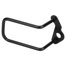 Protection de dérailleur arrière réglable pour vélo, avec angle d'arche, construction en acier durable et installation facile sur VTT.