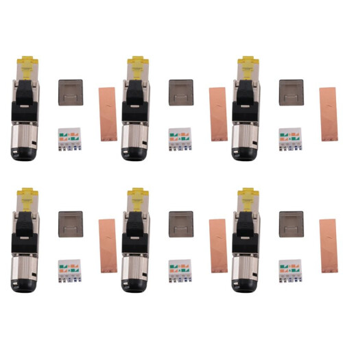 30-Pack Tool Free Shielded RJ45 Cat 8, Cat8 Field Termination Plug, Cat8 Connector, Cat8 Plug 1
