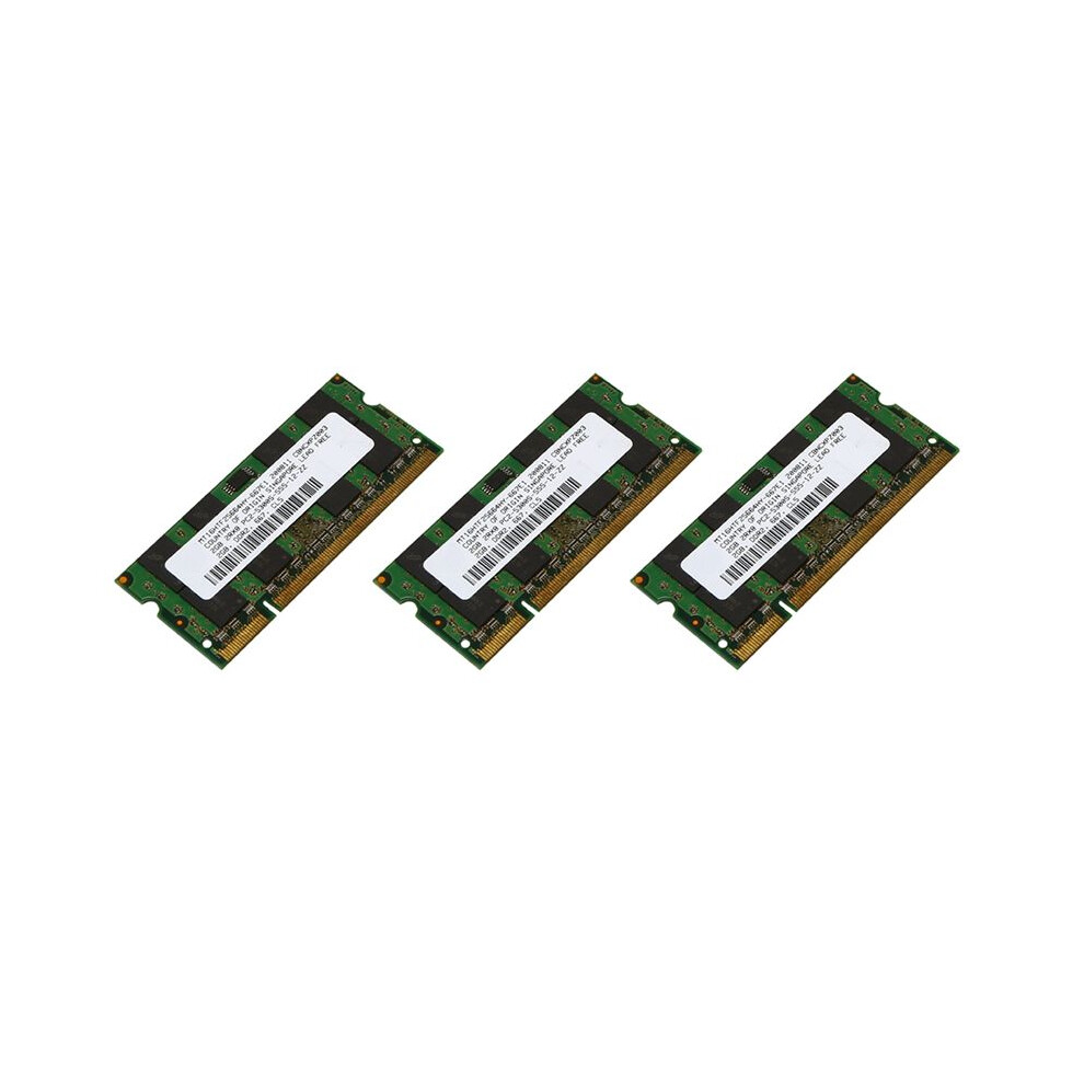 3X 2Gb Ddr2 Ram Memory 667Mhz Pc2 5300 Laptop Ram Memoria 1.8V 200Pin Sodimm For 6032267674087