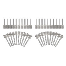Broca de Diamante de 20 Peças Cabeça de Broca de Diamante 1/8 Haste 8mm Cabeça de Cilindro de Diamante para um Maioria Dos Fresadores de Broca de