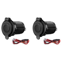 2X Enchufe para Encendedor de Cigarrillos de Coche, Enchufe de Mechero Impermeable de 12 V, Toma de Corriente para , Motocicleta, Camión, ,