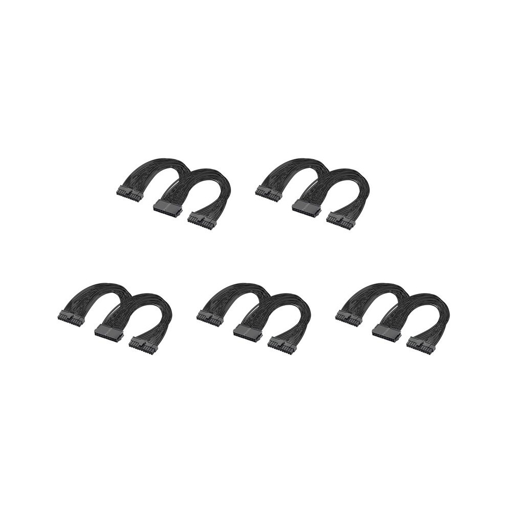 5X Dual Psu Power Supply 24-Pin Atx Motherboard Splitter Cable,24Pin(20+4) For Atx Motherboard Extension Cable 6033461002775