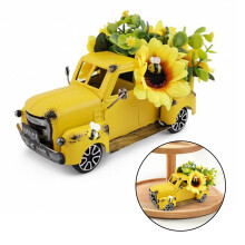 Entspannter Charme Künstliche Sonnenblumen Herrlicher Sonnenstrahl Helligkeit Sonnenblumenförmige Schmuckhalter