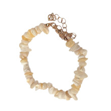 Bracelet Tourmaline baroque pour femmes, pierre naturelle,-blanc