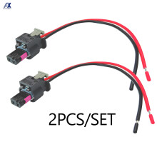 2X 2-Pin für Audi VW Sitz Skoda Mercedes Nebelscheinwerferstecker Wasserdichter Sensorkabelbaum Stecksätze 4F0973702 6R0973323 4H0973702A