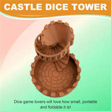 Tärningstornstegel Slott Tärningstorn Tärningsbricka Rullbricka – Perfekt för D&D-spel, RPG och bordsspel Bästa presenten