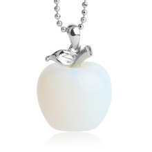 Collier de pommes, bijoux de cou adaptés aux-pierre blanche