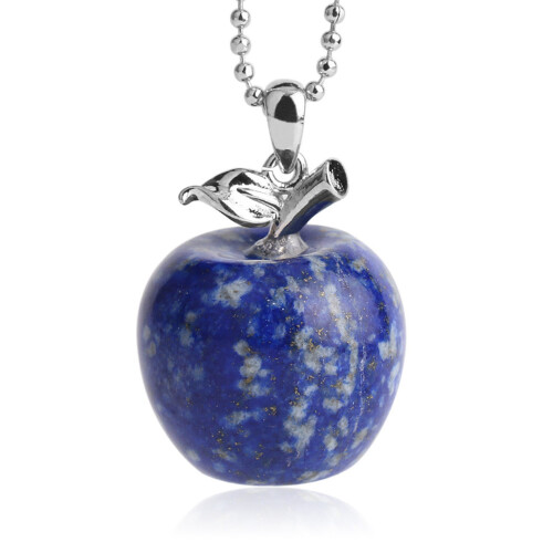 Elegante Naturstein-Halskette,-Lapislazuli