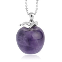 Naturstein-Halskette bietet eine Mischung aus Eleganz.-Amethyst