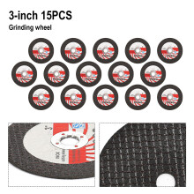 15 Stück Mini-Schleifer Schneidscheibe 75 mm 3 Zoll Holzfliese Marmor Beton Metall Glassäge Klinge Handwerkzeug Winkelschleifer Teile