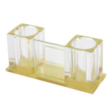 Slot Acrylic Mic Stand Tabletop Microphone Holder Wireless Mic Organizer For Ktv Karaoke Stable Design Gold