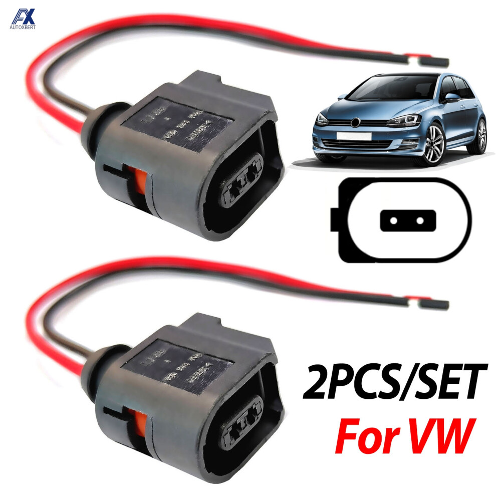 2Pcs For Vw Caddy Golf Jetta Multivan Passat Cc Sharan Tiguan Touran Transporter T5 Abs Sensor Wheel Speed Connector Plug Wiring 6935161483598