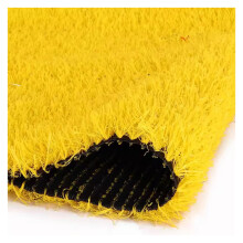 Yellow Artificial Grass Rug with Realistic Texture, UV Resistant Lawn Mat for Garden Patio Balcony 59x106in