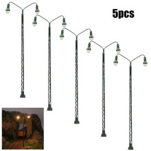 3 Pcs Pienoisrautatievalot Ristikkomasto Valomittari H0 1:87 LED-valojen asettelu Junan rakentaminen Maisematarvikkeet Lelut lapsille