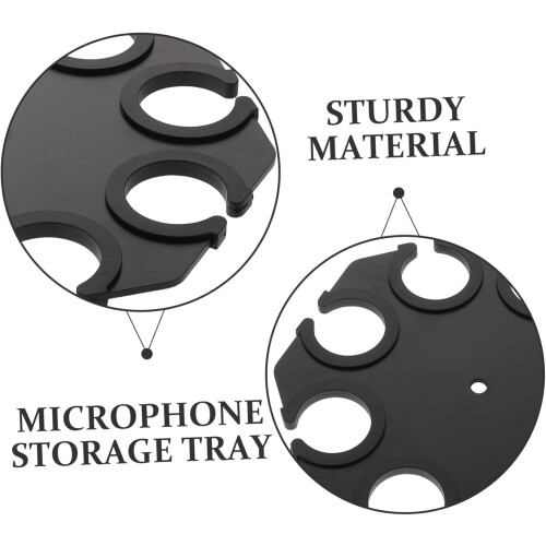 Microphone Storage Holder With Shock Mount ClampOn Tray For Desk Stage MultiMic Stand 1