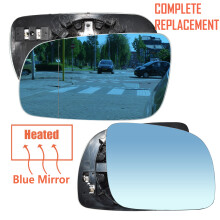 Für 96-04 VW Golf Bora Jetta MK4 Passat B5 Paar Außenspiegelglas beheizt 1J1857521C 1J1857522C konvex blaue Teile
