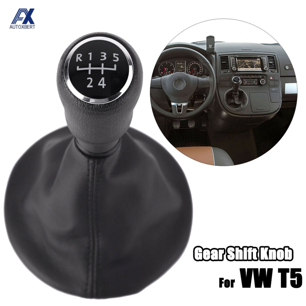 5 Speed Gear Stick Shift Knob & Gaiter Gaitor Boot Cover Full Kit For Vw Volkswagen Transporter T5 T5.1 T6 Gp 2003-2019 6935161451085