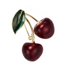 Broche cerise élégante en alliage Unique, bijoux à la-Vin rouge