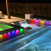 Solarbetriebene, wasserdichte Trittlichter mit 8 Beleuchtungsmodi für Gartenpool, Terrasse und Außenbeleuchtung von Treppen
