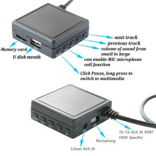 Bluetooth 5.0 AUX USB-Musikadapter mit MIC-Audiokabel für das Pioneer Pioneer Radio IP-BUS P99 P01 Stereo Bluetooth-Modul