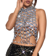 Delicate Party Ready Backless Gemstones Chain Jewelry For-L