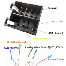 16x ISO-Kabeladapter Männlicher Stecker auf Weibchenstecker Kabelbaum für 2-Din-Radio, Auto-Android-Kopfgerät universell