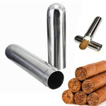 1 Stück 17 cm Silber Edelstahl Ciga Tube Haushaltsutensilien Zigarettenhalter Rauchbehälter Aufbewahrungswerkzeuge Organizer