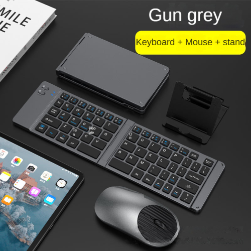(Gun gray suit) Folding keypad dual-mode Bluetooth type-c