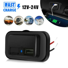 1Pcs 5V 3.1A Universal-Autoladegerät Dual-USB-Anschluss LED-Auto-Schnellladeanschluss Steckdose für Autoadapter Zubehör