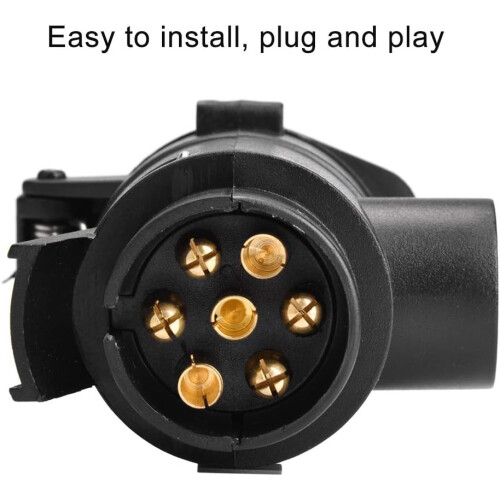 Adaptable Trailer Plug, Universal Fitment For Secure Electronic Lights Connection Easy to Use 1