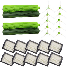 Kit de manutenção para iRobot Roomba, com escovas de borracha duplas e filtros de alta eficiência para um desempenho ideal, escova de limpeza e