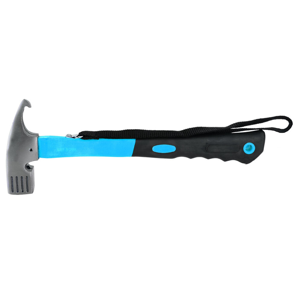 Ergonomic Handle Blue Hammer, Carbon Steel Multifunctional Tool For Seamless Home And Outdoor Tasks, Featuring Tent Stake Remover 9048212519560